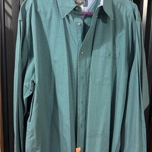 Men's Green Plaid Casual Button Down Shirt